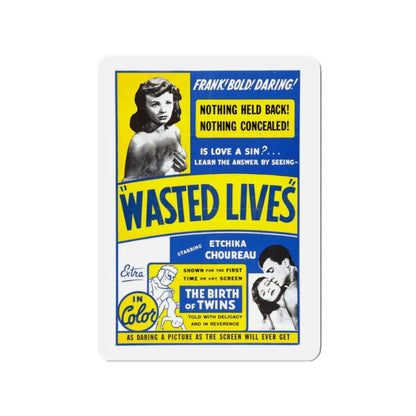 WASTED LIVES 1957 Movie Poster - Refrigerator Magnet 2 Inch - The Sticker Space