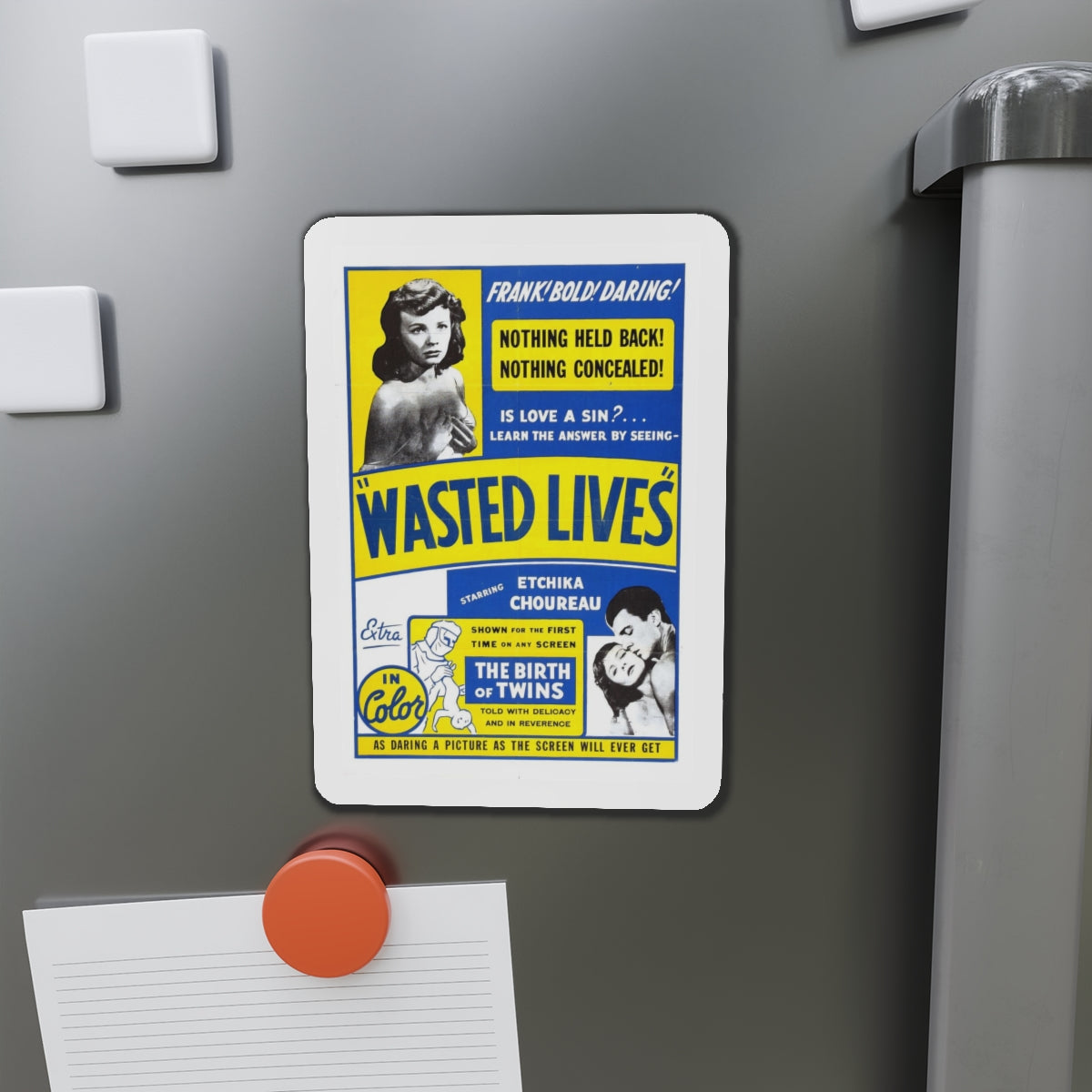 WASTED LIVES 1957 Movie Poster - Refrigerator Magnet-The Sticker Space