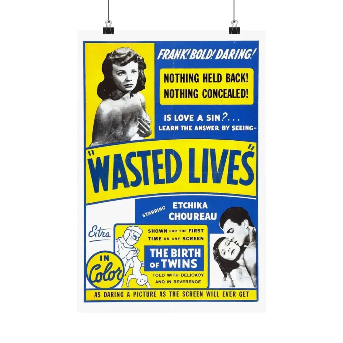 WASTED LIVES 1957 - Paper Movie Poster 12″ x 18″ Matte - The Sticker Space