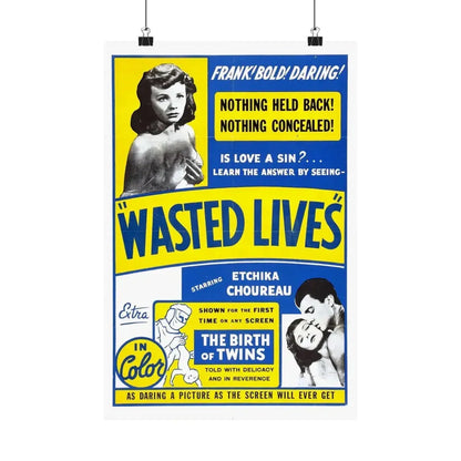 WASTED LIVES 1957 - Paper Movie Poster 12″ x 18″ Matte - The Sticker Space