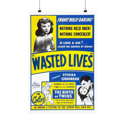 WASTED LIVES 1957 - Paper Movie Poster 16″ x 24″ Matte - The Sticker Space