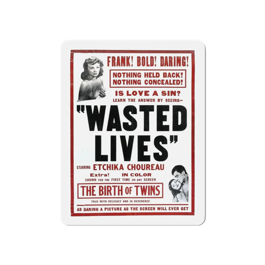 WASTED LIVES (2) 1957 Movie Poster - Refrigerator Magnet 6 Inch - The Sticker Space