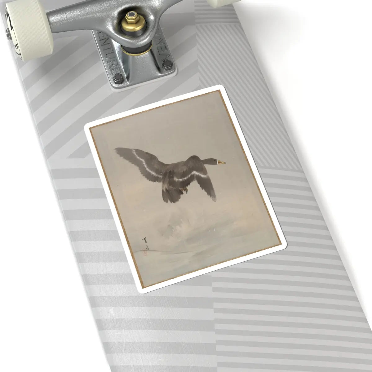 Watanabe Seitei - Flying Goose - ca. 1887 - STICKER Vinyl Kiss-Cut Decal