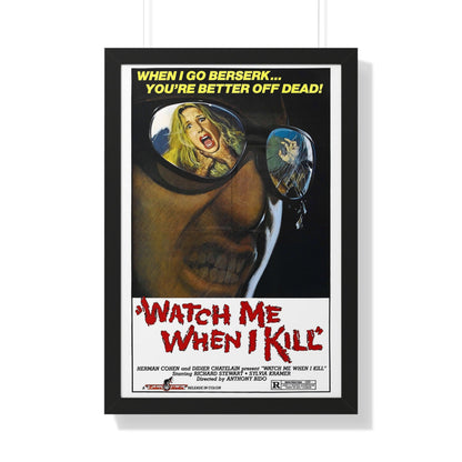 WATCH ME WHEN I KILL 1977 - Framed Movie Poster-20" x 30"-The Sticker Space