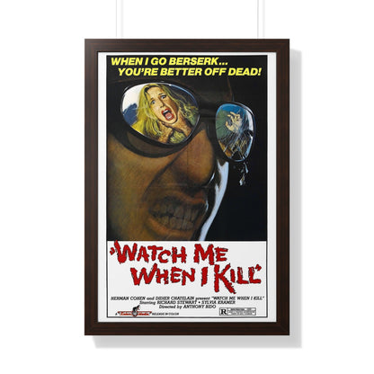 WATCH ME WHEN I KILL 1977 - Framed Movie Poster-20" x 30"-The Sticker Space