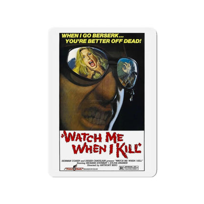 WATCH ME WHEN I KILL 1977 Movie Poster - Refrigerator Magnet 2 Inch - The Sticker Space