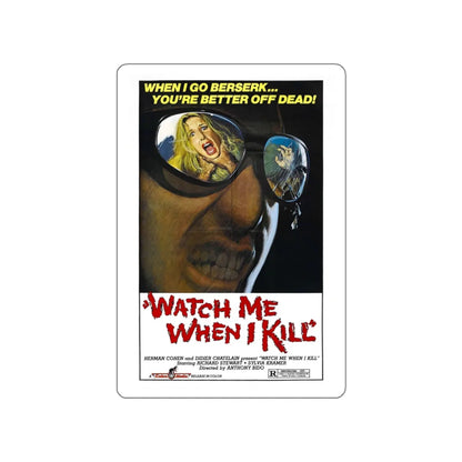 WATCH ME WHEN I KILL 1977 Movie Poster STICKER Vinyl Die-Cut Decal 5 Inch - The Sticker Space