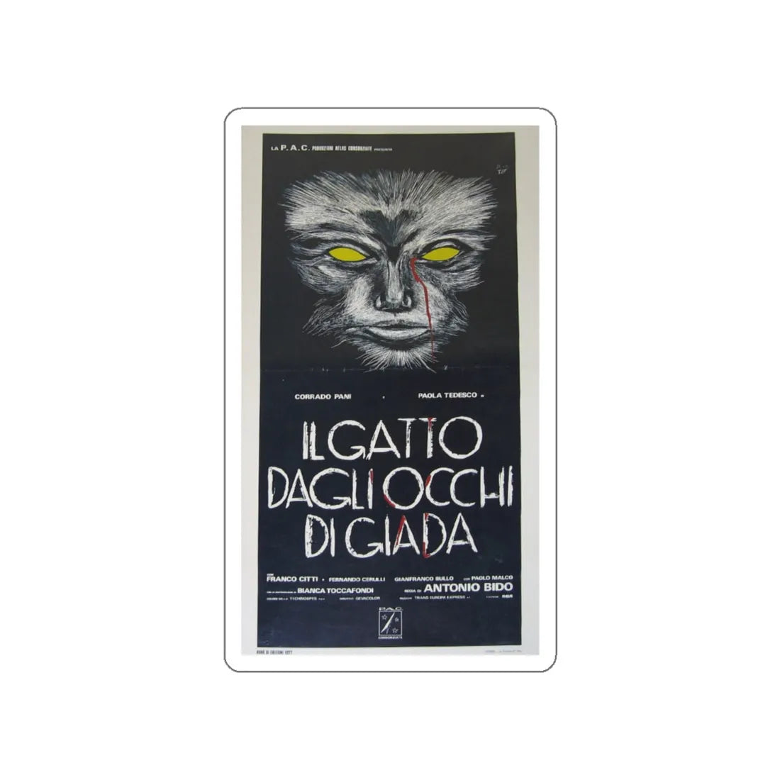 WATCH ME WHEN I KILL (2) 1977 Movie Poster STICKER Vinyl Die-Cut Decal 4 Inch - The Sticker Space