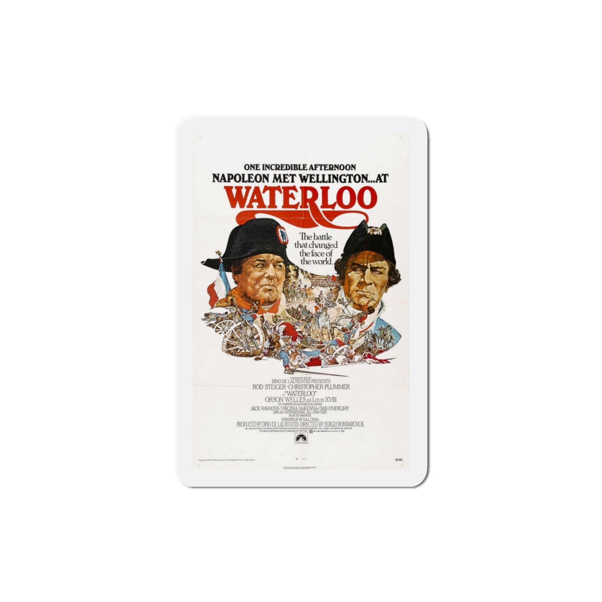 Waterloo 1970 Movie Poster Die-Cut Magnet-3" x 3"-The Sticker Space