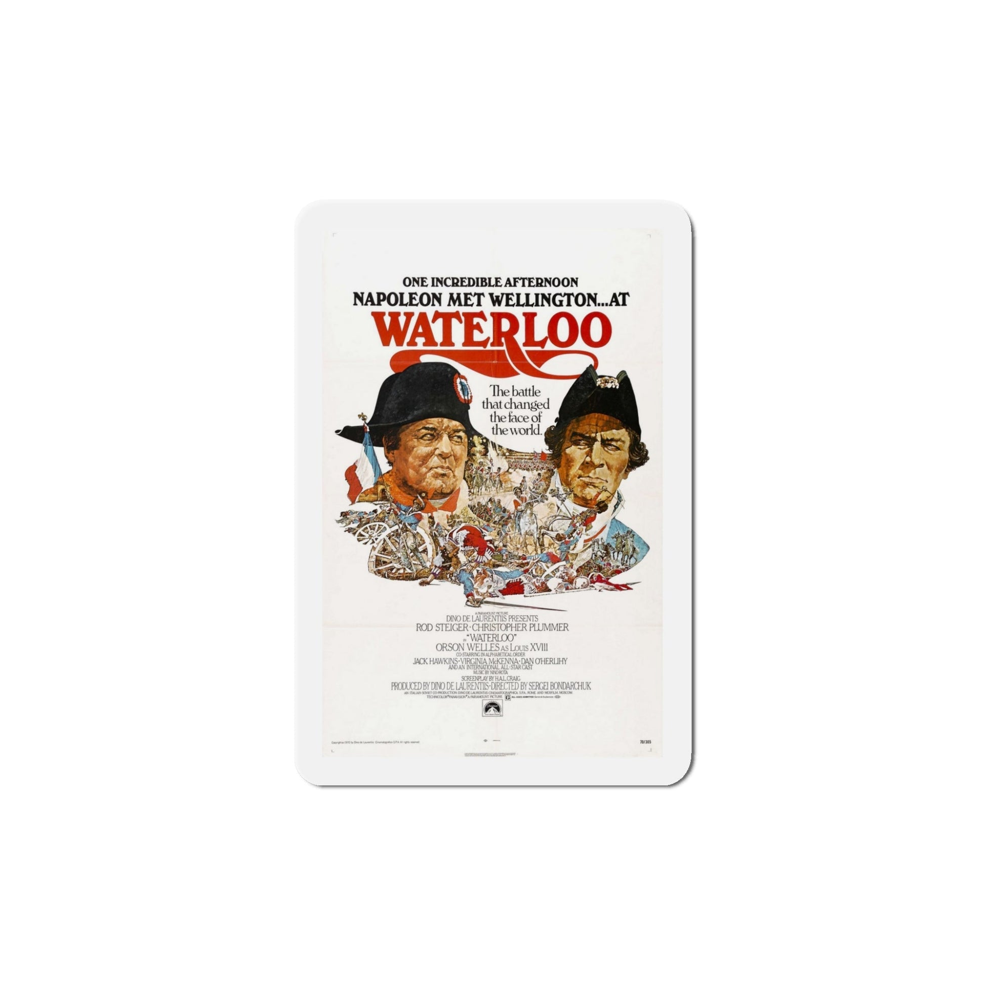 Waterloo 1970 Movie Poster Die-Cut Magnet-5" x 5"-The Sticker Space