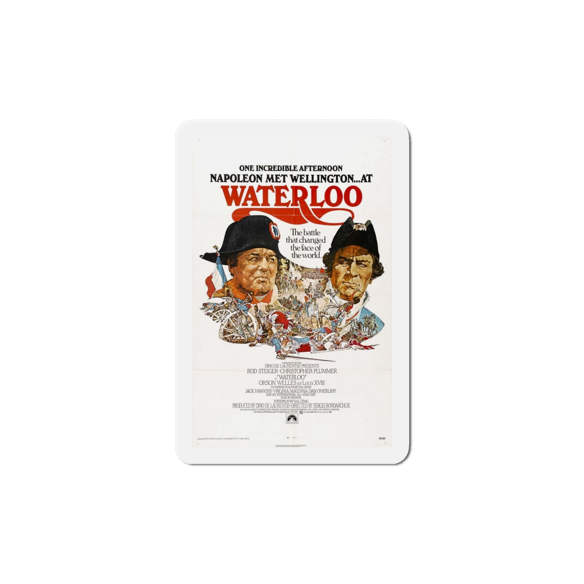 Waterloo 1970 Movie Poster Die-Cut Magnet-6 Inch-The Sticker Space
