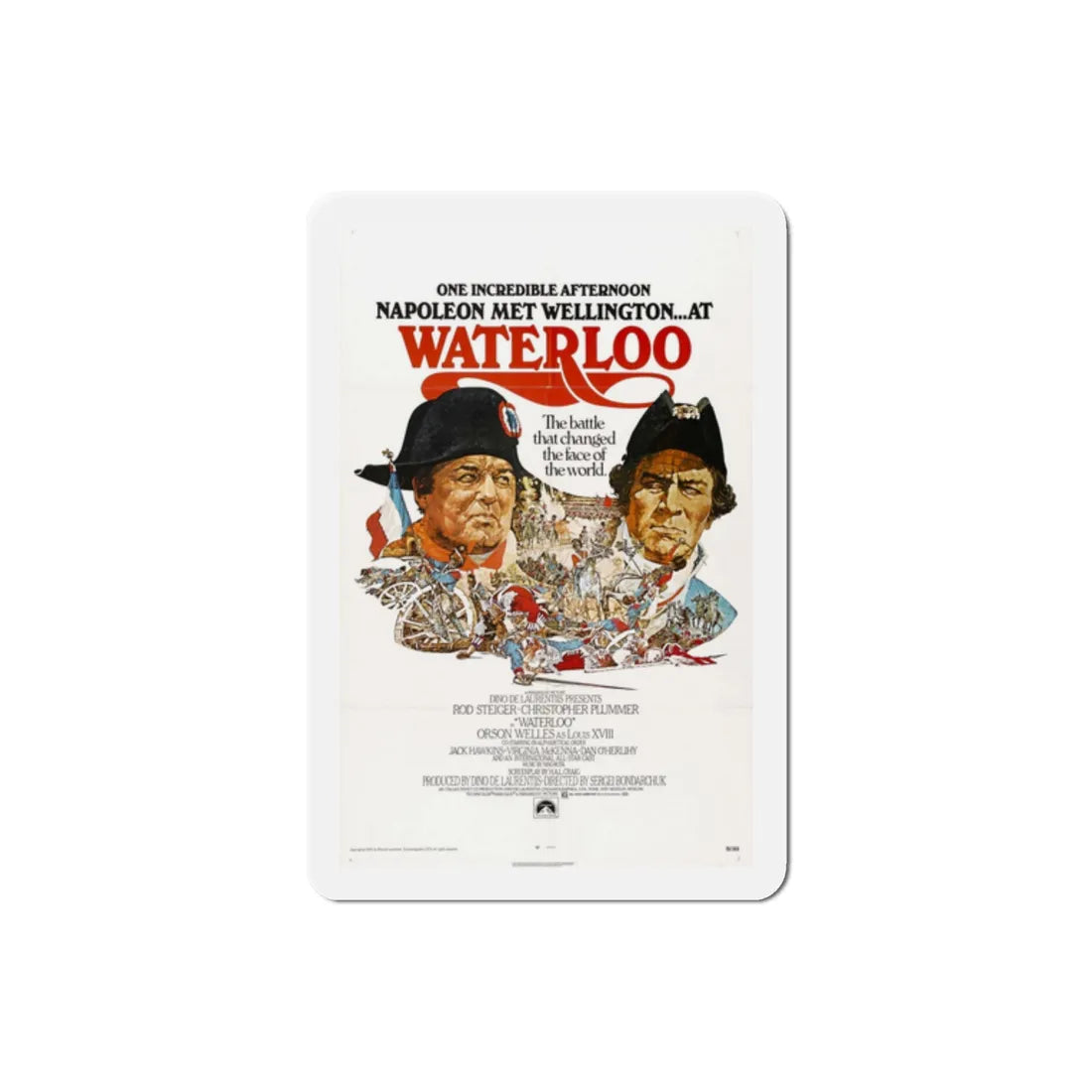 Waterloo 1970 Movie Poster Refrigerator Magnet 2 Inch - The Sticker Space