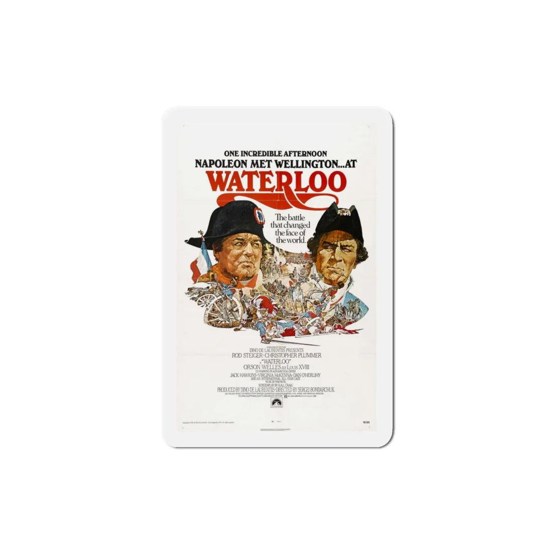 Waterloo 1970 Movie Poster Refrigerator Magnet 3 Inch - The Sticker Space