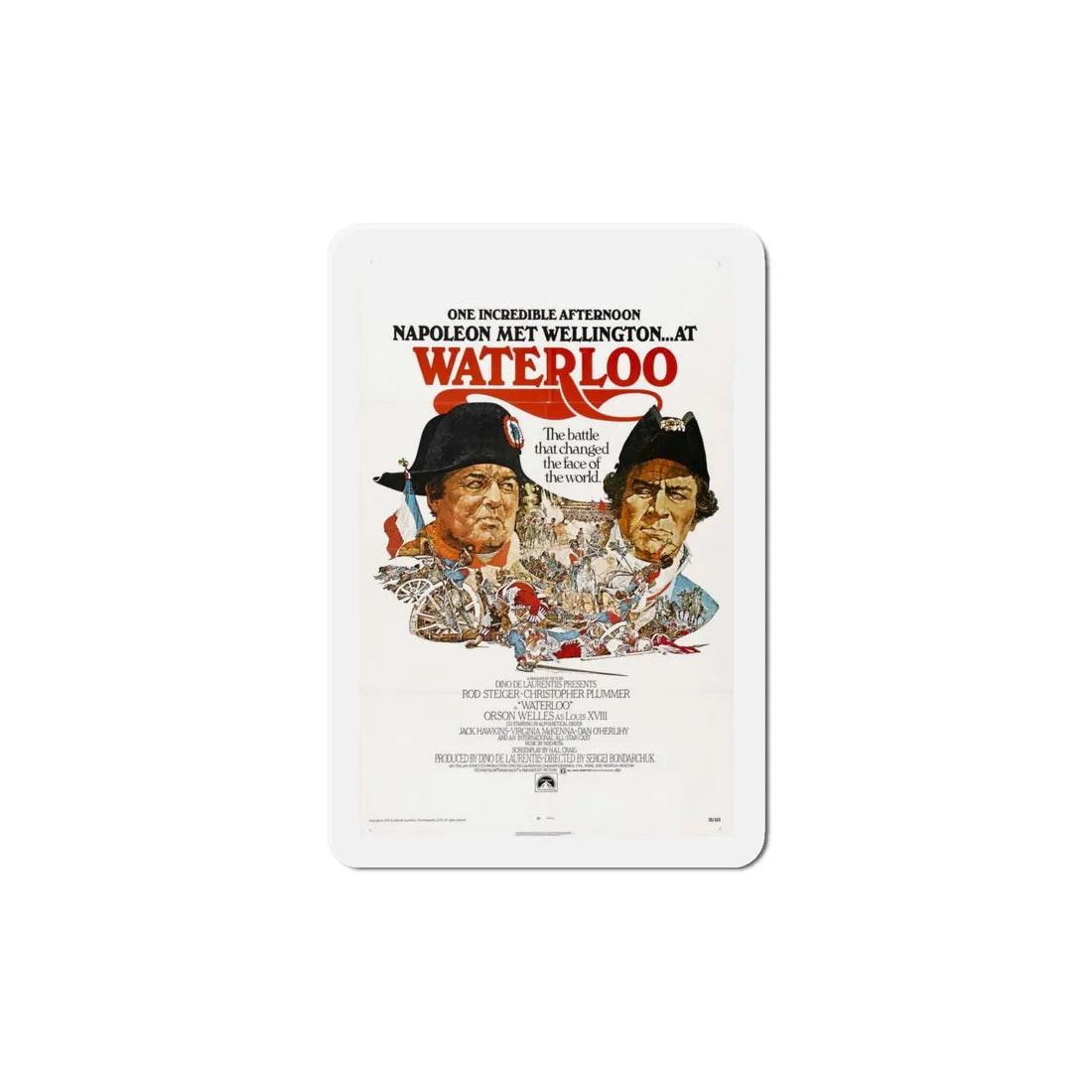 Waterloo 1970 Movie Poster Refrigerator Magnet 6 Inch - The Sticker Space