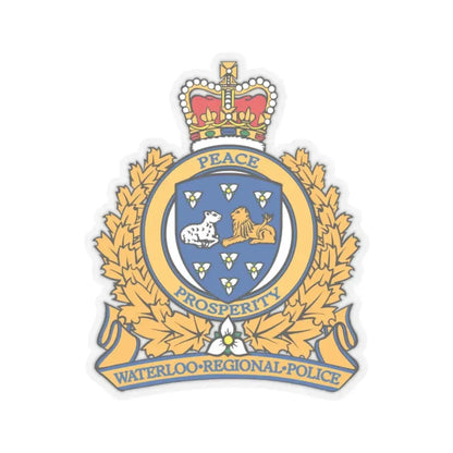 Waterloo Regional Police - STICKER Vinyl Kiss-Cut Decal 2 Inch Transparent - The Sticker Space