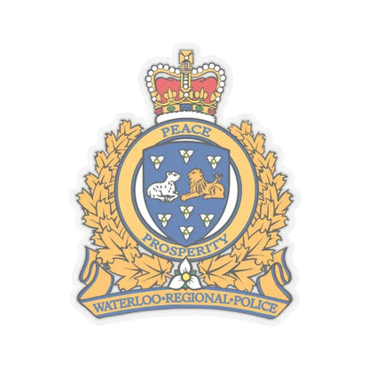 Waterloo Regional Police - STICKER Vinyl Kiss-Cut Decal 3 Inch Transparent - The Sticker Space