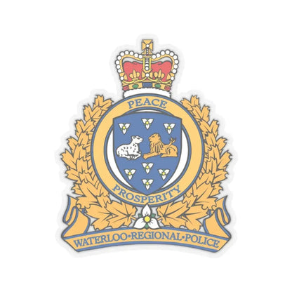 Waterloo Regional Police - STICKER Vinyl Kiss-Cut Decal 6 Inch Transparent - The Sticker Space