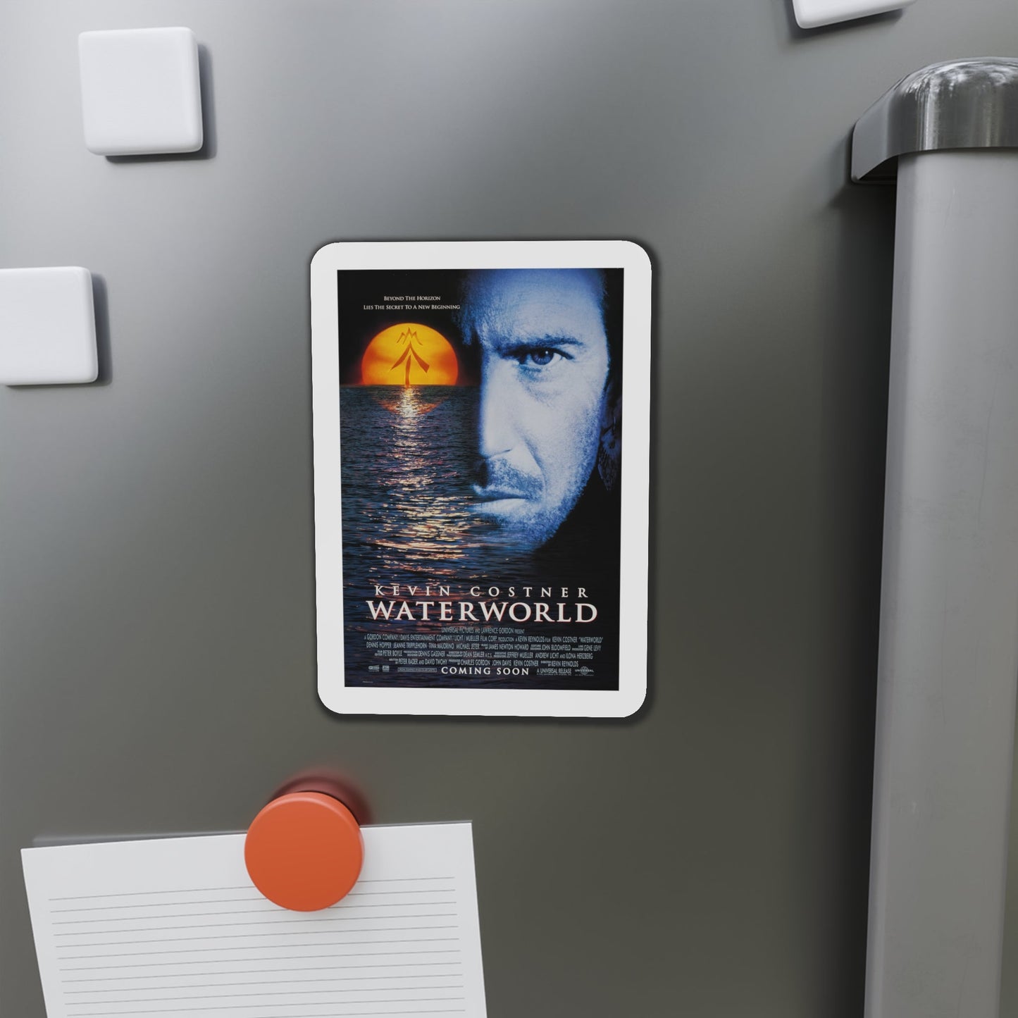 Waterworld 1995 Movie Poster Die-Cut Magnet-The Sticker Space