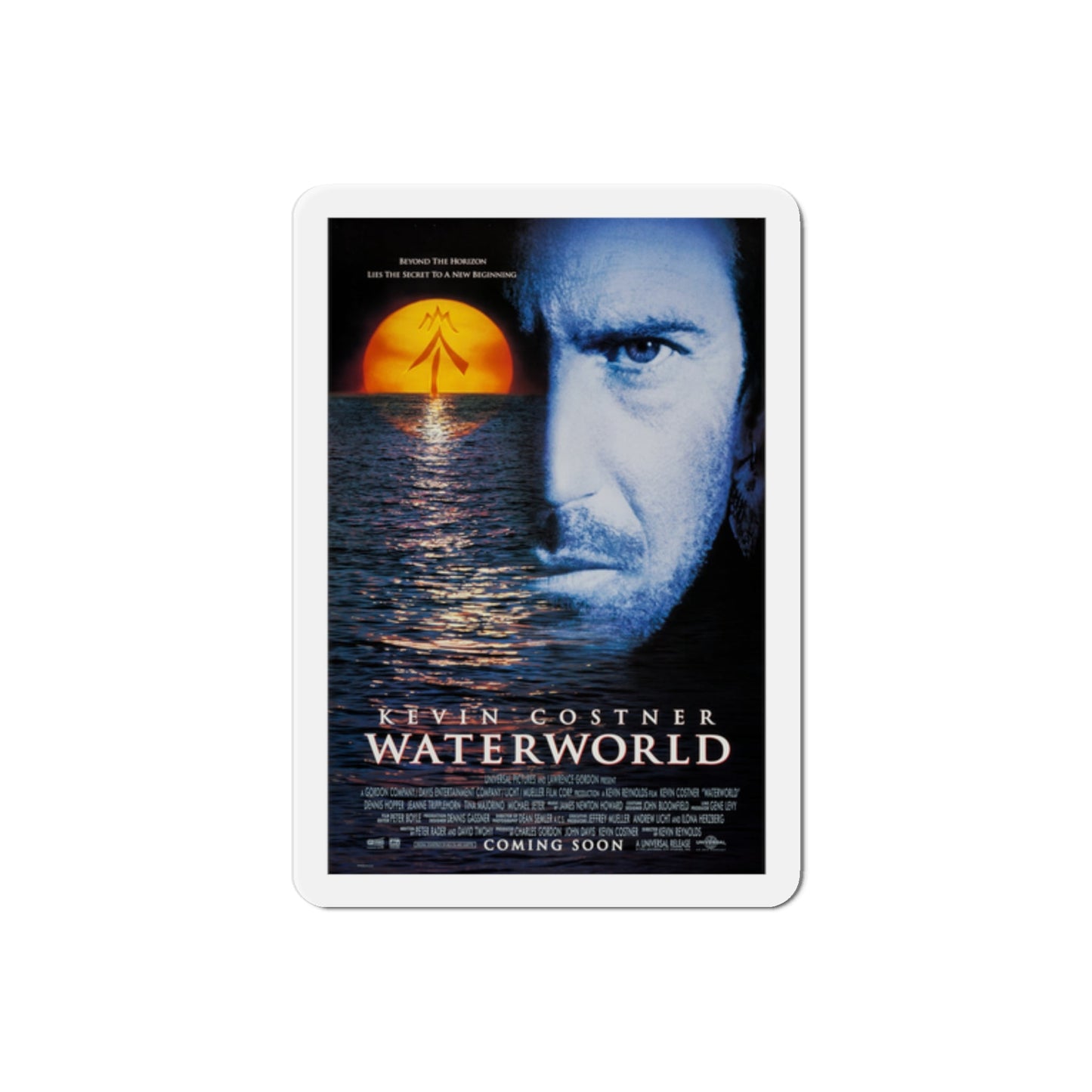 Waterworld 1995 Movie Poster Die-Cut Magnet-2" x 2"-The Sticker Space