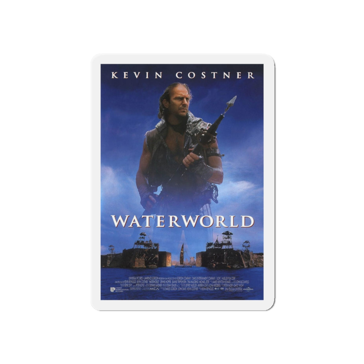 WATERWORLD 1995 Movie Poster - Refrigerator Magnet-5" x 5"-The Sticker Space