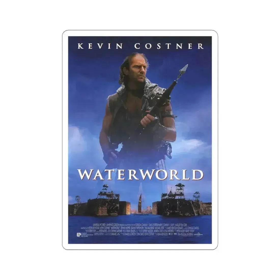 WATERWORLD 1995 Movie Poster - STICKER Vinyl Kiss-Cut Decal - The Sticker Space