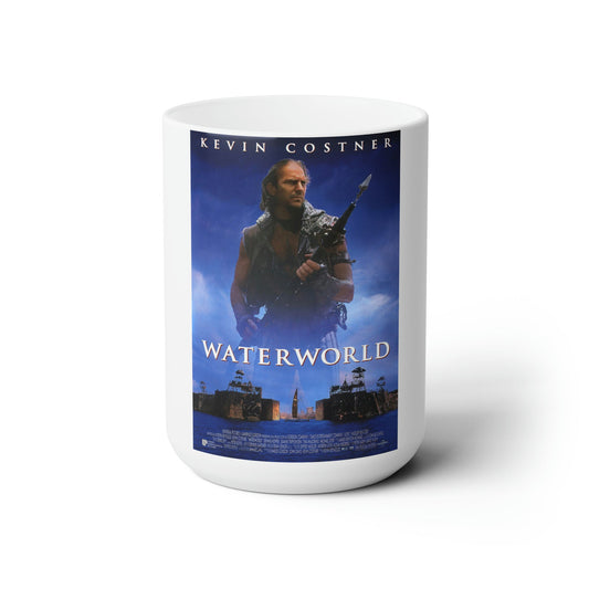 WATERWORLD 1995 Movie Poster - White Coffee Cup 15oz-15oz-The Sticker Space