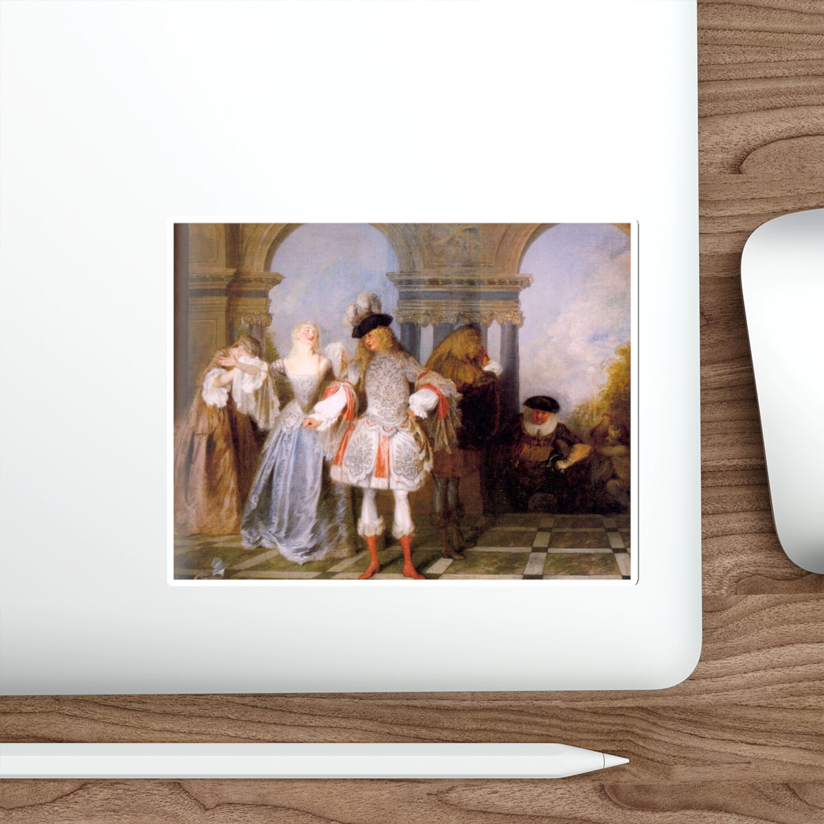 WATTEAU, Jean-Antoine - 1 (Artwork) STICKER Vinyl Die-Cut Decal-The Sticker Space