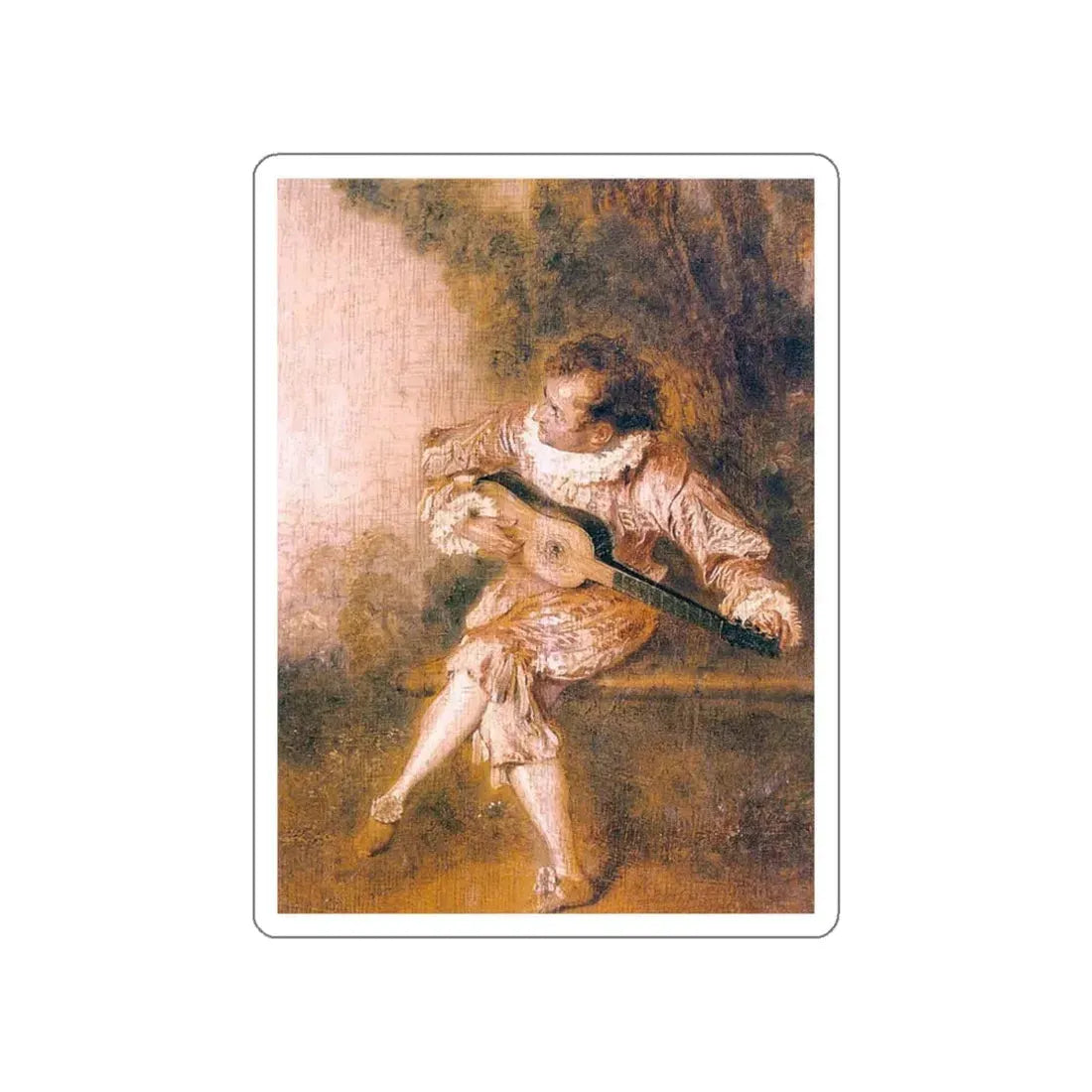 WATTEAU, Jean-Antoine - 12 (Artwork) STICKER Vinyl Die-Cut Decal White Die-Cut 3 Inch - The Sticker Space
