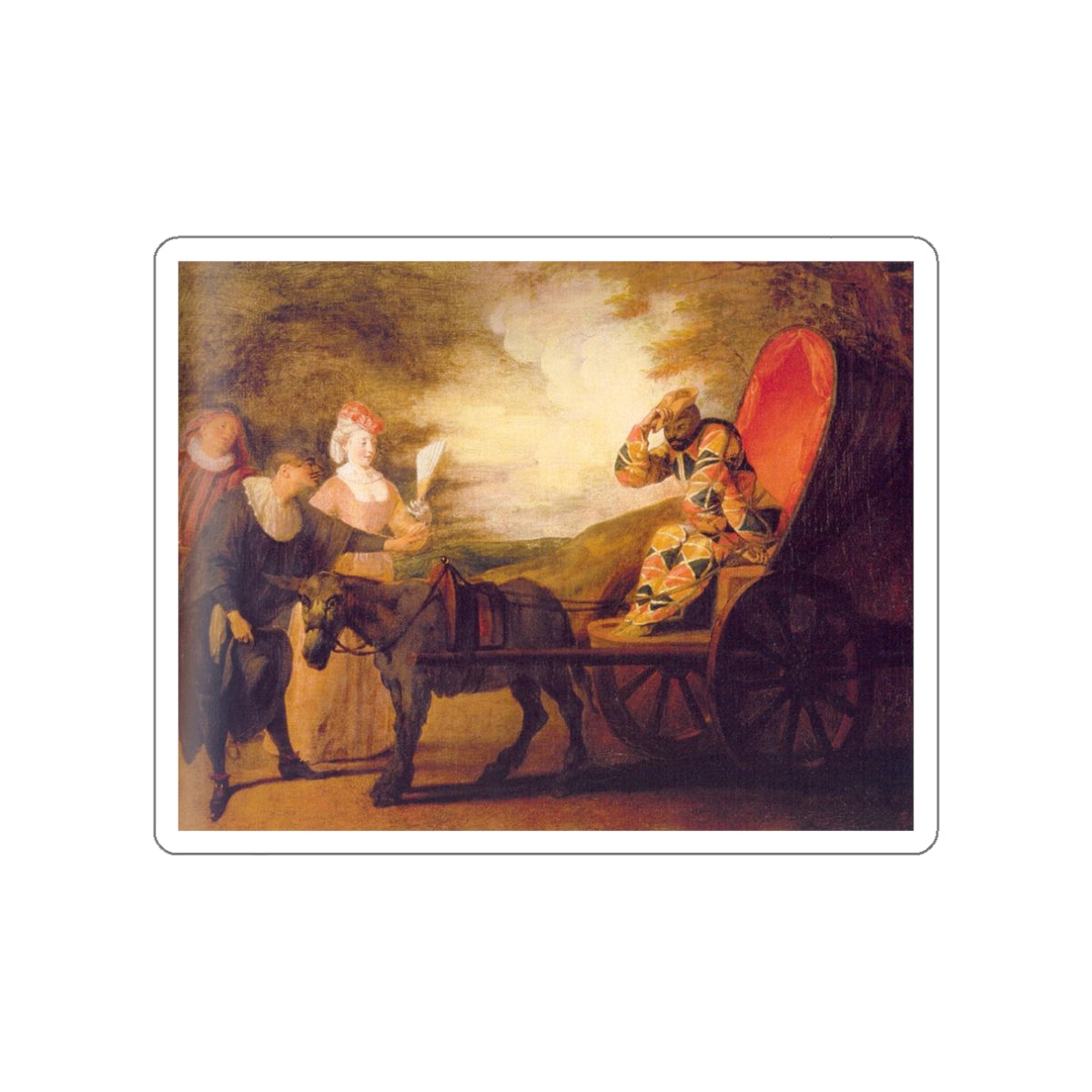 WATTEAU, Jean-Antoine - 2 (Artwork) STICKER Vinyl Die-Cut Decal-White-The Sticker Space