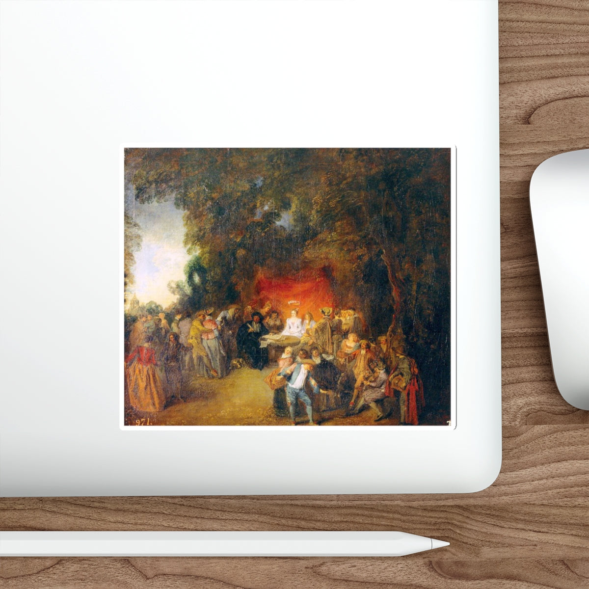 WATTEAU, Jean-Antoine - 22 (Artwork) STICKER Vinyl Die-Cut Decal-The Sticker Space