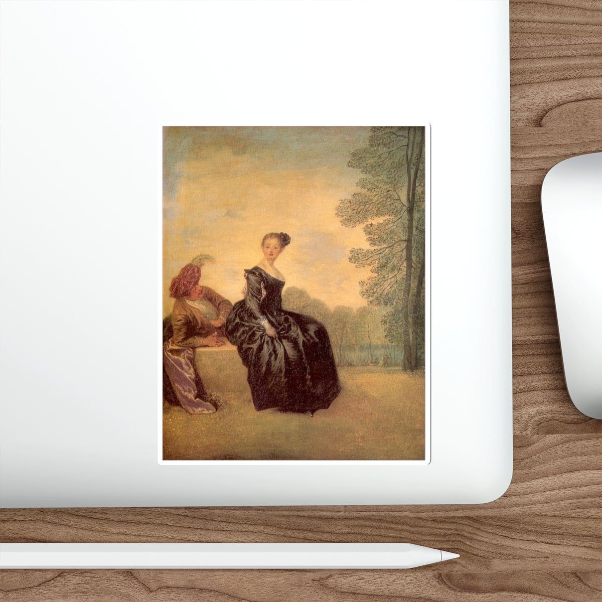 WATTEAU, Jean-Antoine - 26 (Artwork) STICKER Vinyl Die-Cut Decal-The Sticker Space