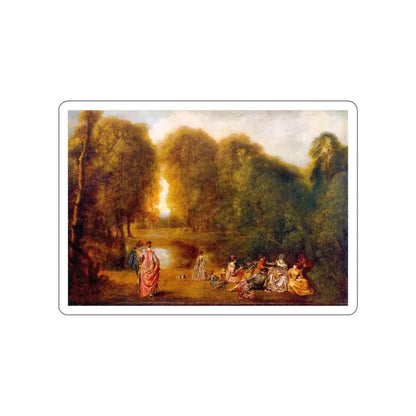 WATTEAU, Jean-Antoine - 28 (Artwork) STICKER Vinyl Die-Cut Decal White Die-Cut 2 Inch - The Sticker Space