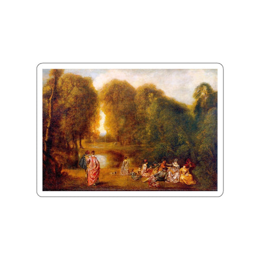 WATTEAU, Jean-Antoine - 28 (Artwork) STICKER Vinyl Die-Cut Decal-White-The Sticker Space