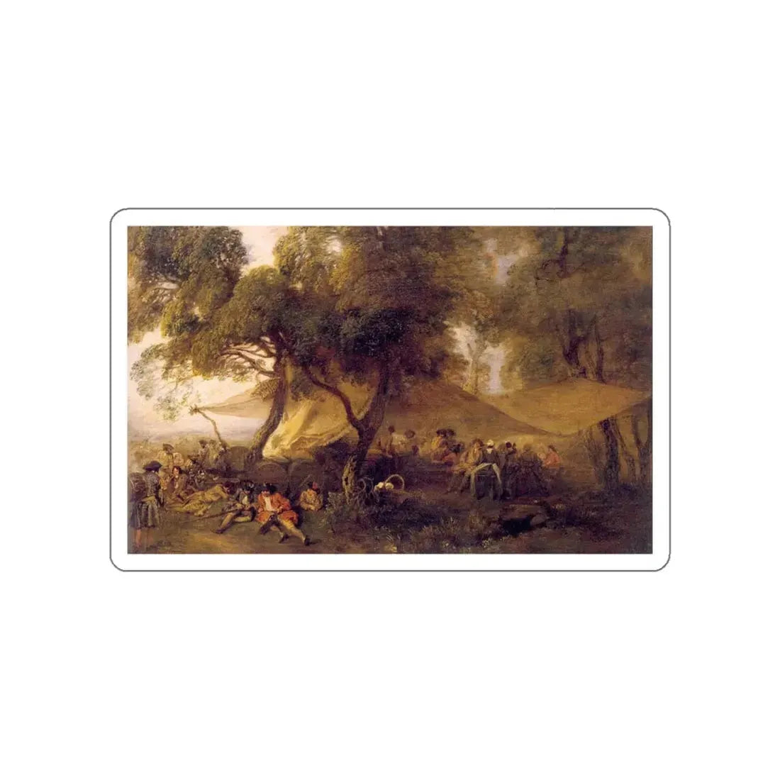 WATTEAU, Jean-Antoine - 7 (Artwork) STICKER Vinyl Die-Cut Decal White Die-Cut 6 Inch - The Sticker Space