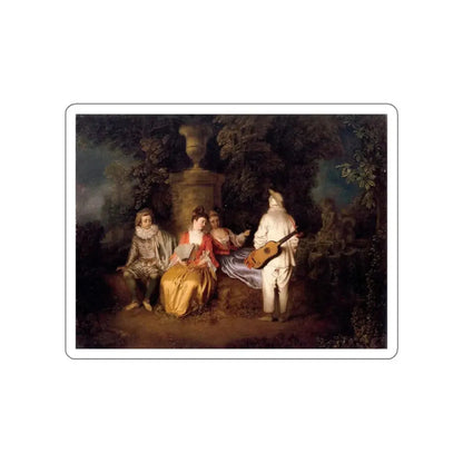 WATTEAU, Jean-Antoine - 9 (Artwork) STICKER Vinyl Die-Cut Decal White Die-Cut 2 Inch - The Sticker Space