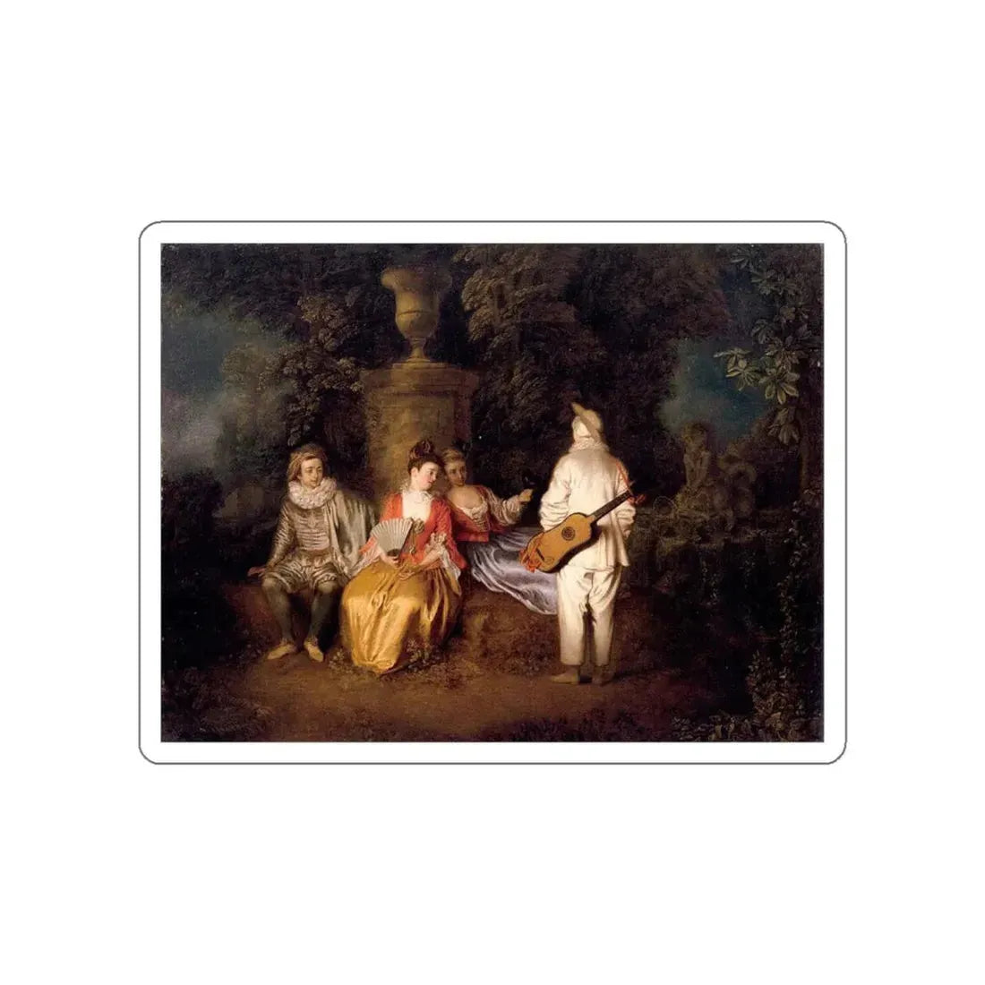 WATTEAU, Jean-Antoine - 9 (Artwork) STICKER Vinyl Die-Cut Decal White Die-Cut 6 Inch - The Sticker Space