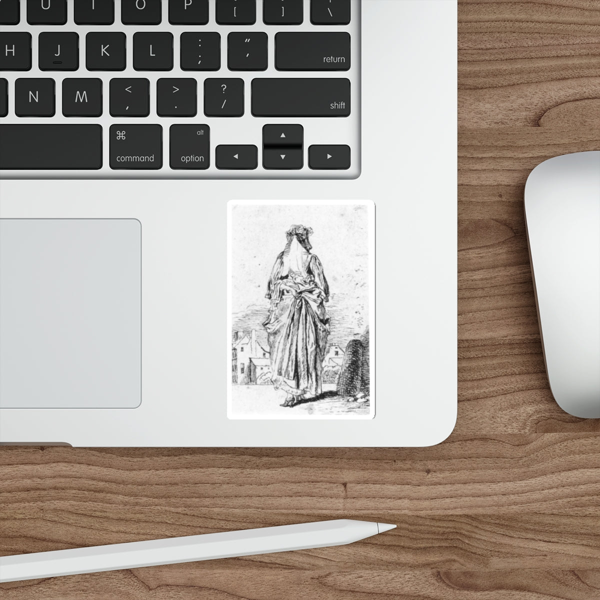 WATTEAU, Jean-Antoine - Back of Woman (Artwork) STICKER Vinyl Die-Cut Decal-The Sticker Space