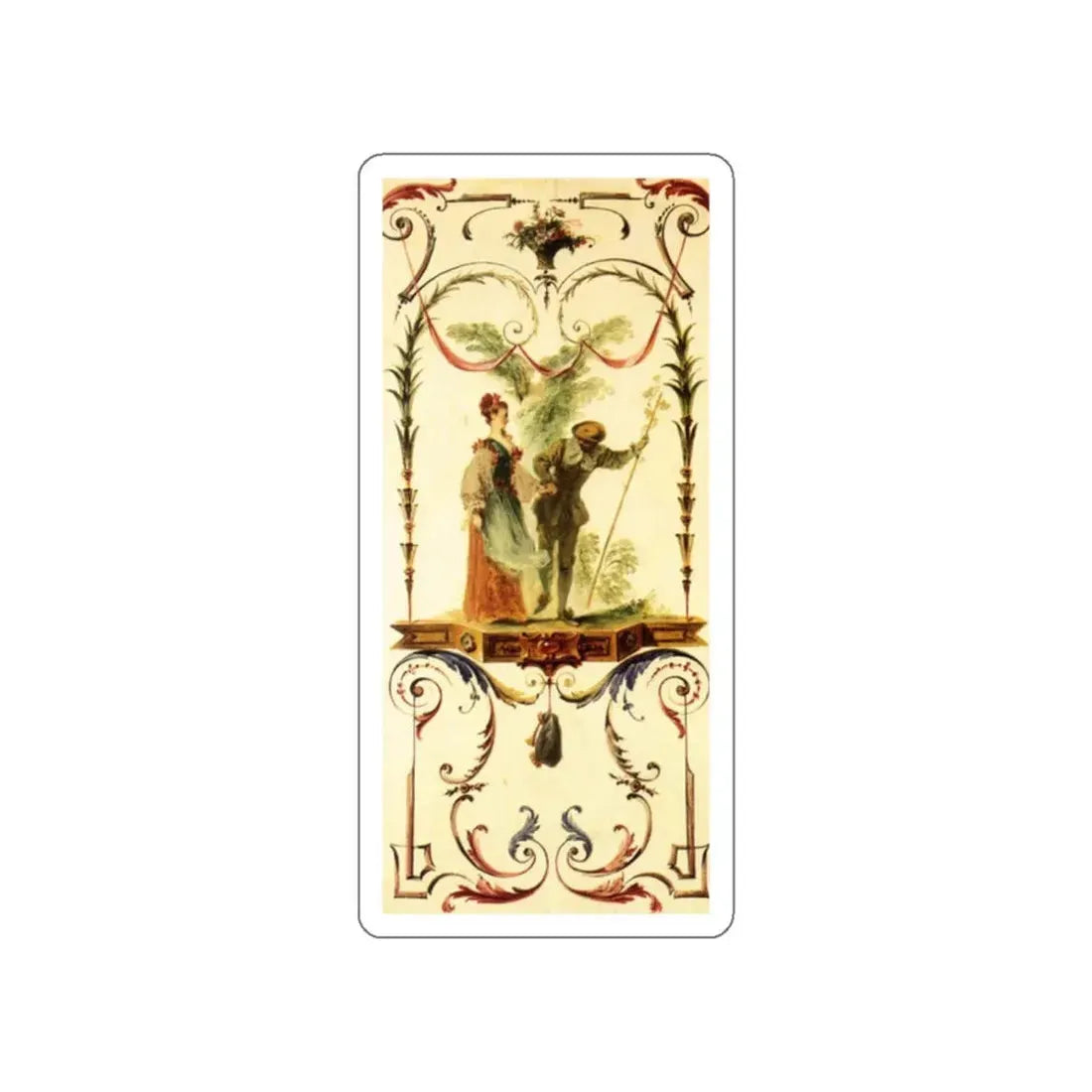WATTEAU, Jean-Antoine - Cajoler (Artwork) STICKER Vinyl Die-Cut Decal White Die-Cut 2 Inch - The Sticker Space