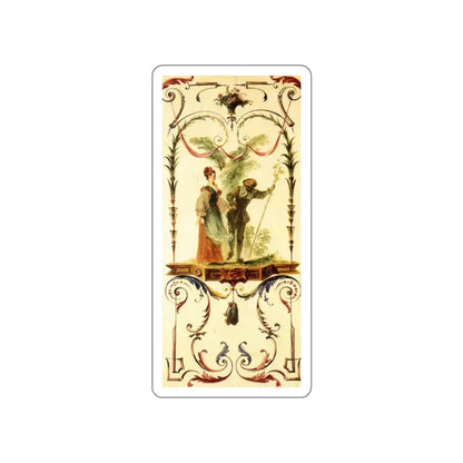 WATTEAU, Jean-Antoine - Cajoler (Artwork) STICKER Vinyl Die-Cut Decal White Die-Cut 3 Inch - The Sticker Space