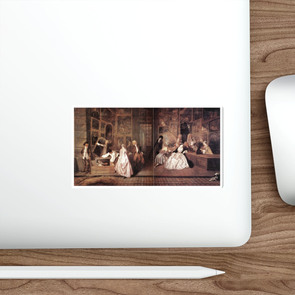 WATTEAU, Jean-Antoine - Gersaint's shoping (Artwork) STICKER Vinyl Die-Cut Decal-The Sticker Space