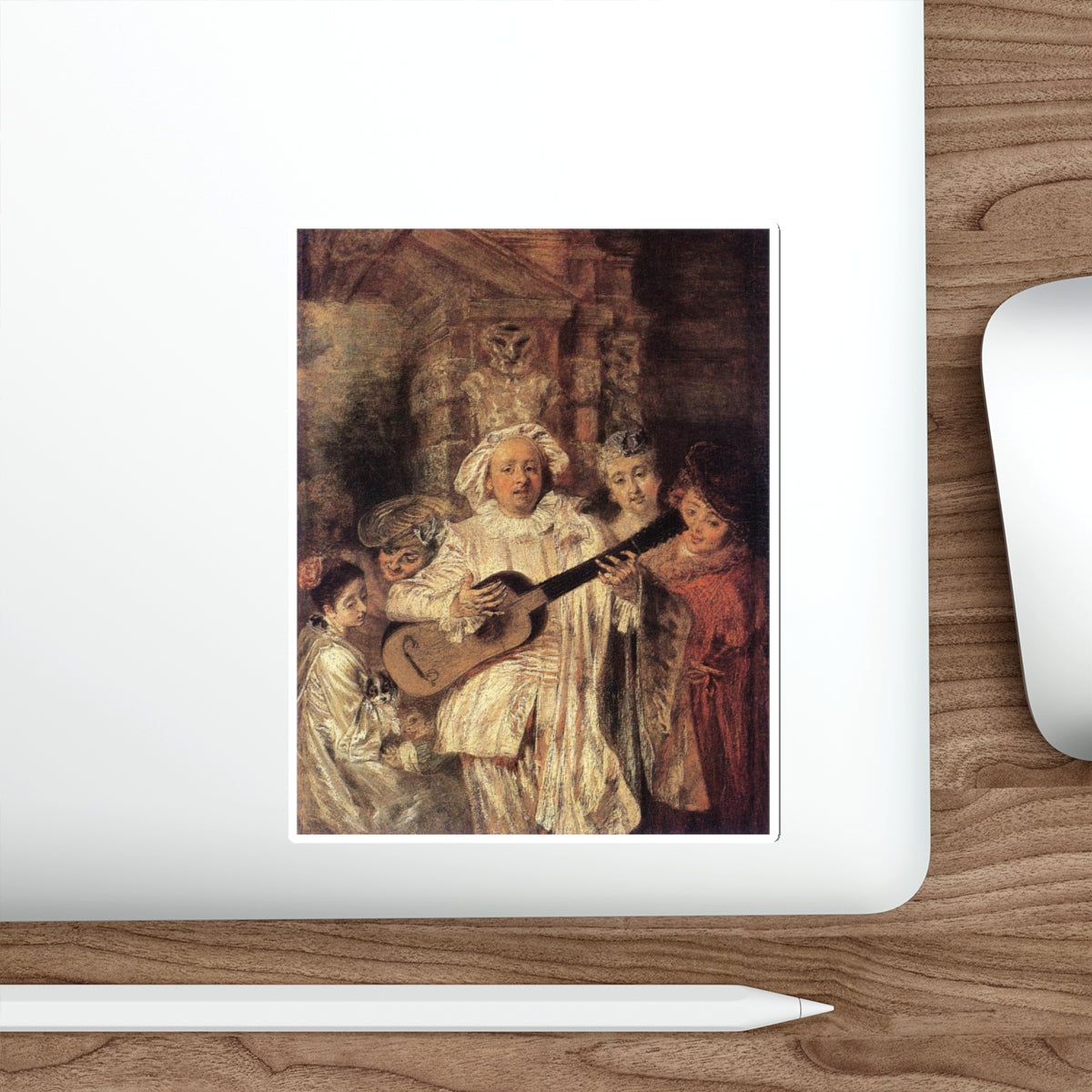 WATTEAU, Jean-Antoine - Gilles and his Family (Artwork) STICKER Vinyl Die-Cut Decal-The Sticker Space