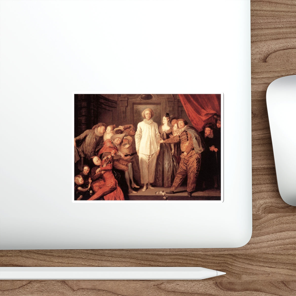 WATTEAU, Jean-Antoine - Italian Comedians (Artwork) STICKER Vinyl Die-Cut Decal-The Sticker Space