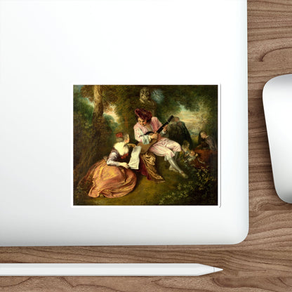 WATTEAU, Jean-Antoine - 'La gamme d'amour' (The Love Song) (Artwork) STICKER Vinyl Die-Cut Decal-The Sticker Space