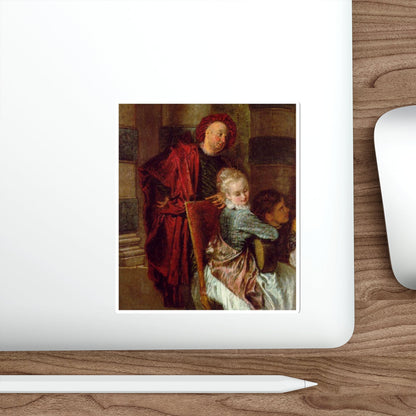 WATTEAU, Jean-Antoine - Les charmes de la vie detail (Artwork) STICKER Vinyl Die-Cut Decal-The Sticker Space