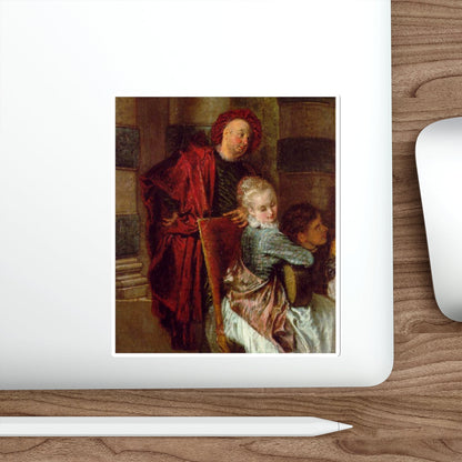 WATTEAU, Jean-Antoine - Les charmes de la vie detail (Artwork) STICKER Vinyl Die-Cut Decal-The Sticker Space