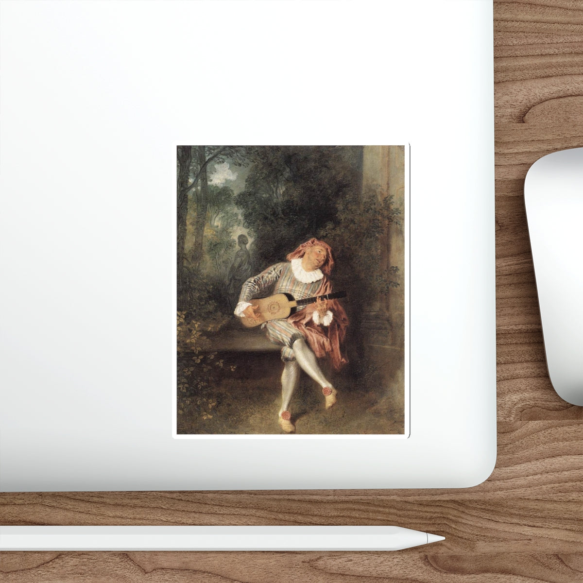 WATTEAU, Jean-Antoine - Mezzetin (Artwork) STICKER Vinyl Die-Cut Decal-The Sticker Space