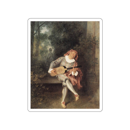 WATTEAU, Jean-Antoine - Mezzetin (Artwork) STICKER Vinyl Die-Cut Decal-White-The Sticker Space