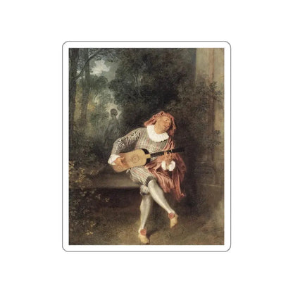 WATTEAU, Jean-Antoine - Mezzetin (Artwork) STICKER Vinyl Die-Cut Decal White Die-Cut 4 Inch - The Sticker Space