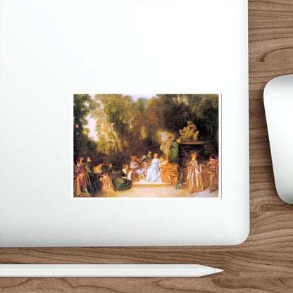 WATTEAU, Jean-Antoine - Party in the Open Air (Artwork) STICKER Vinyl Die-Cut Decal-The Sticker Space