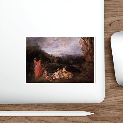 WATTEAU, Jean-Antoine - Peaceful Love (Artwork) STICKER Vinyl Die-Cut Decal-The Sticker Space